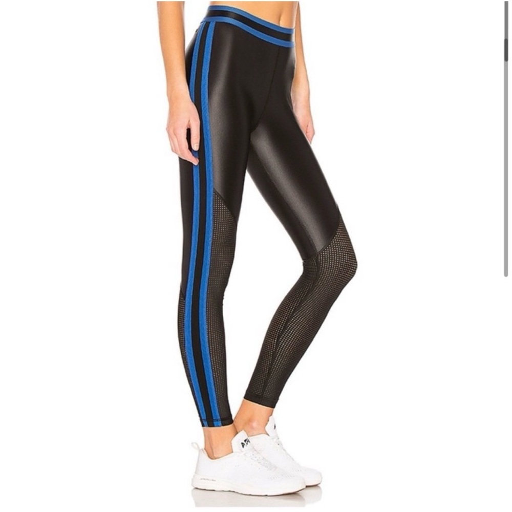 Alala Varsity Pinstriped Mesh Leggings New